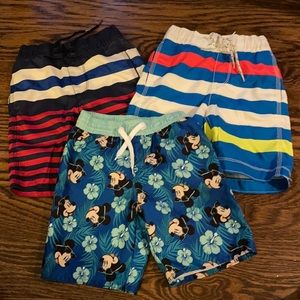 Lot of 3 boys swim shorts (XS (4/5) and 5t)